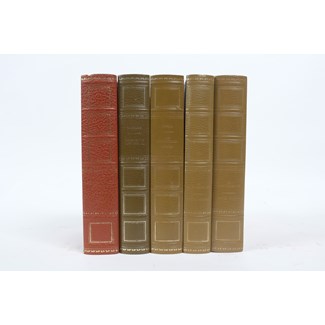 French Leather Bound Books-, Green Ombre S/5