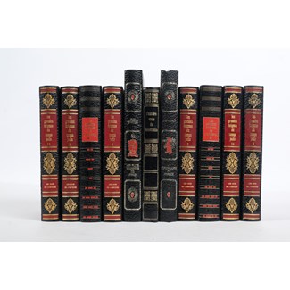 French Leather Bound Books S/11